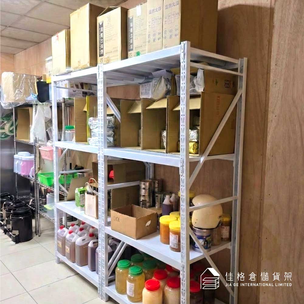桃園連鎖飲料店 餐飲物料區儲貨 輕中型貨架 桃園連鎖飲料店 餐飲物料區儲貨 輕中型貨架