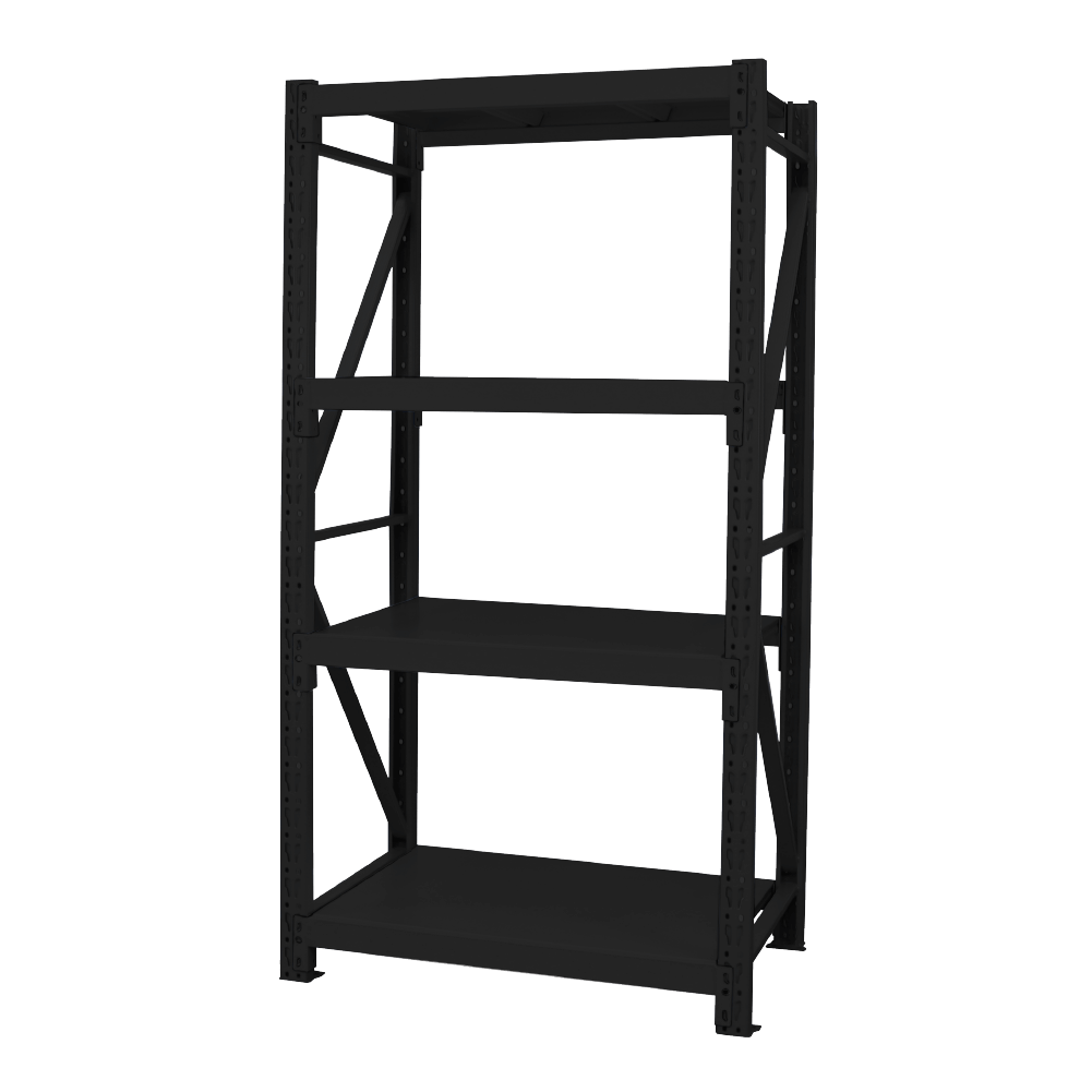 深50x寬80x高150 cm 輕型貨架-消光黑