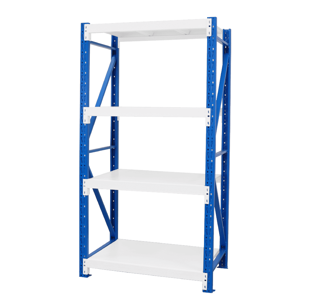深50x寬80x高150 cm 輕型貨架-藍白色