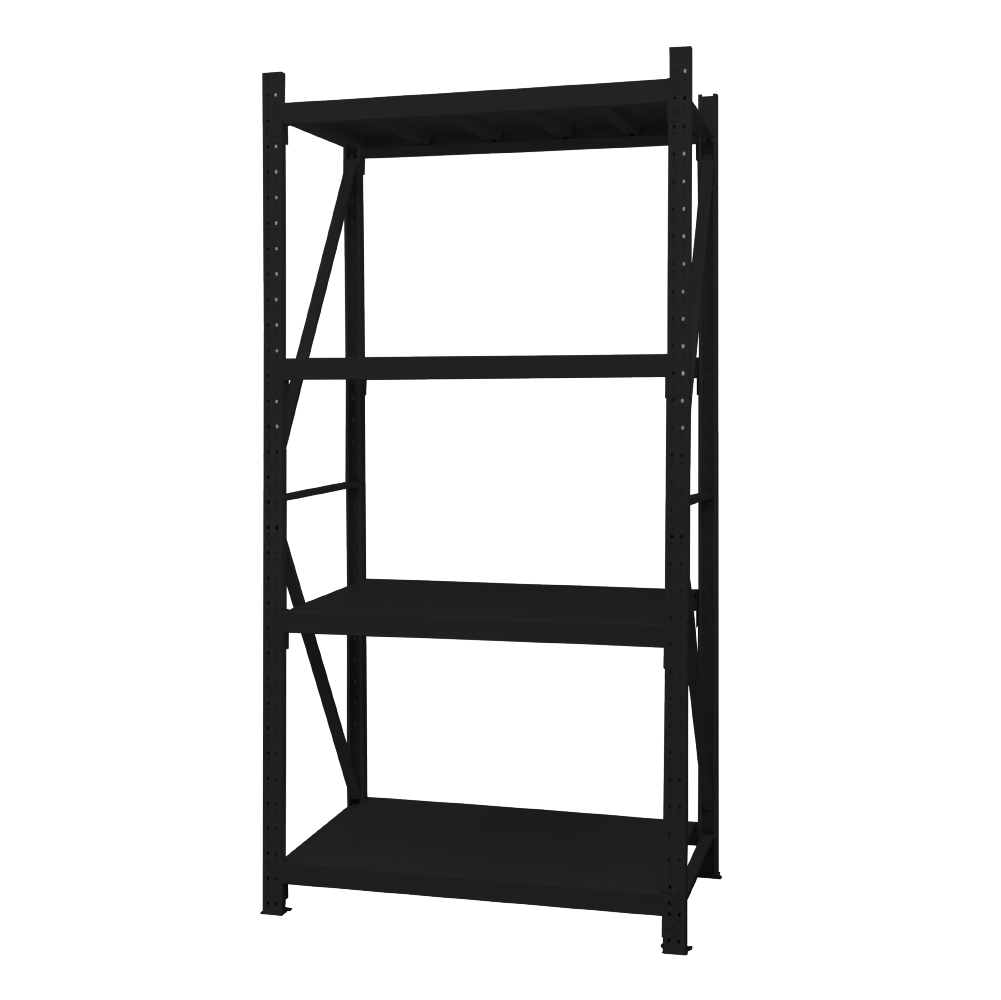 深60x寬100x高200 cm 輕中型貨架-消光黑
