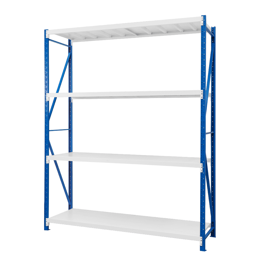 深60x寬200x高250 cm 輕中型貨架-藍白色
