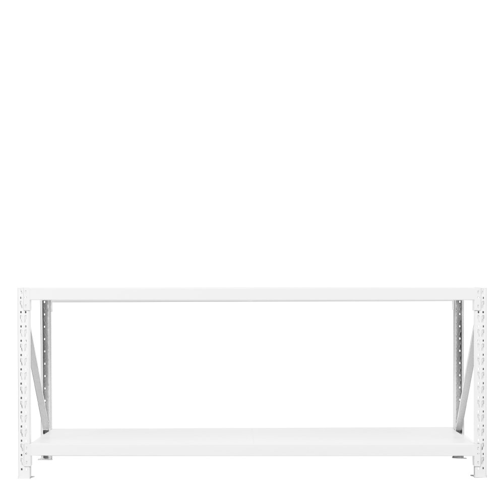 深60x寬200x高80 cm 輕中型工作桌-白色
