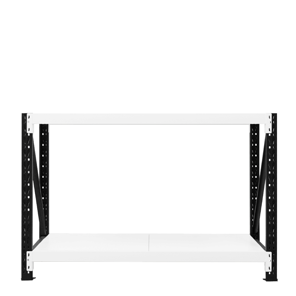 深50x寬120x高80 cm 輕型工作桌-黑白色