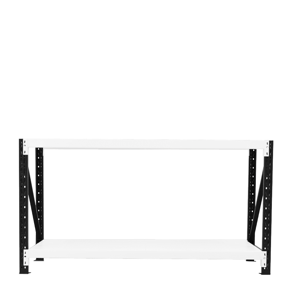 深50x寬150x高80 cm 輕型工作桌-黑白色