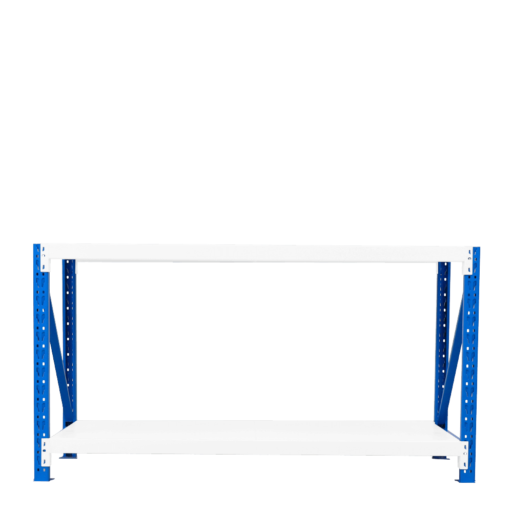 深50x寬150x高80 cm 輕型工作桌-藍白色