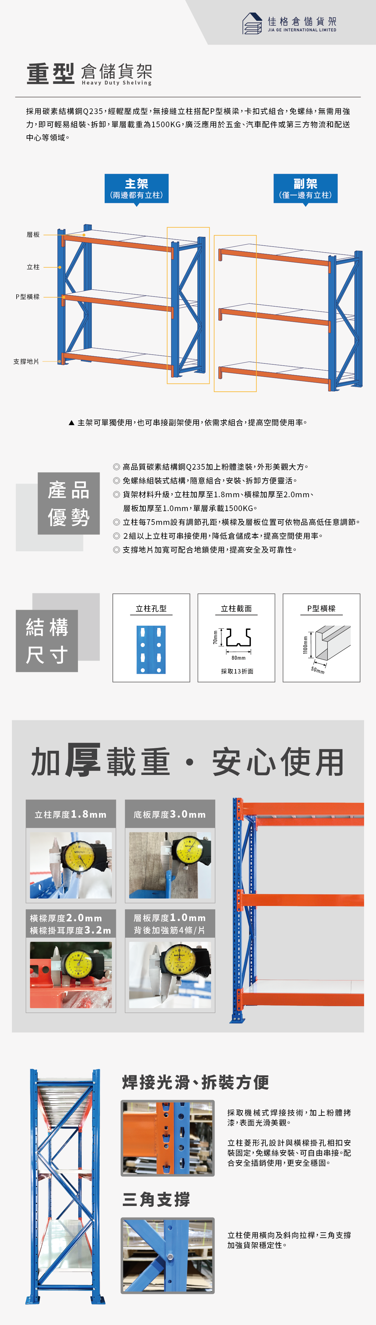 深60x寬216x高204 cm 重型貨架-(下單請聯繫客服) 佳格深60x寬216x高204 cm 重型貨架-(下單請聯繫客服)說明介紹